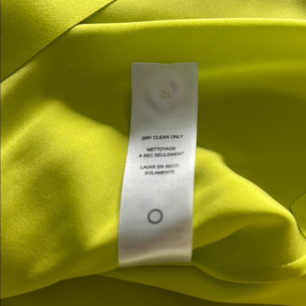 Frame Denim Yellow Green Fitted Polo Button Down - Picture 5 of 6